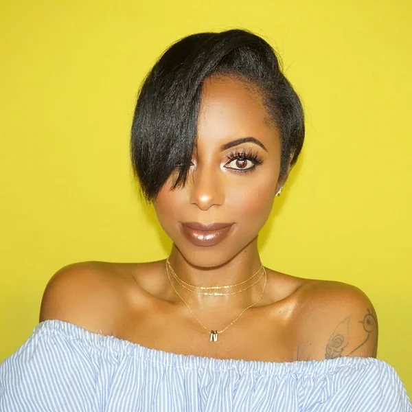 Sleek Tapered Pixie with Dramatic Side Sweep