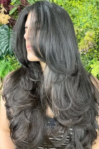Smoky Brunette Layers with Dimensional Texture