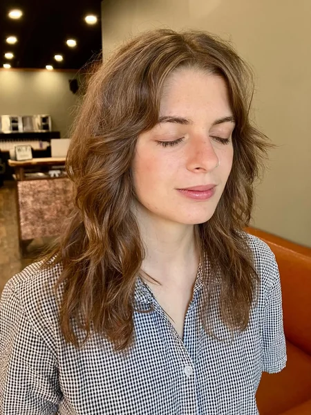 Soft Brown Wavy Shag with Natural Movement