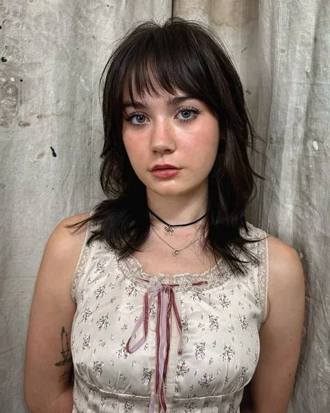 Soft Layered Shag with Wispy Curtain Bangs