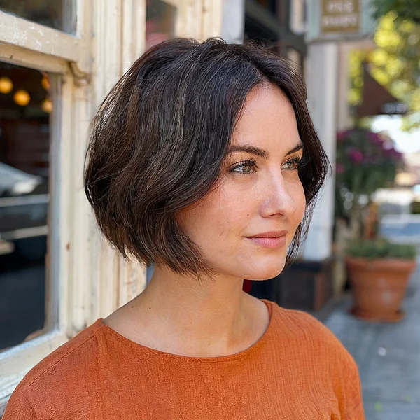 Soft Textured Chin Bob with Natural Volume