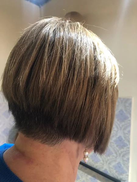 Structured Stacked Short Bob with Tapered Nape