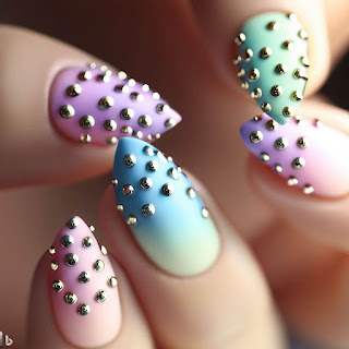 Studs nail art design Studs nail art design