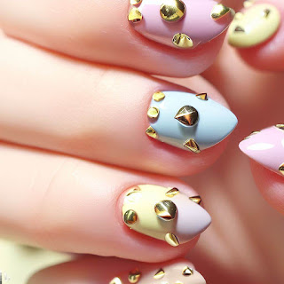 Studs nail art design Studs nail art design