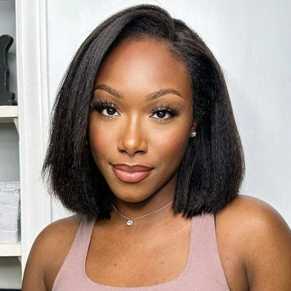 Stunning Platinum Blonde Blunt Bob Wig