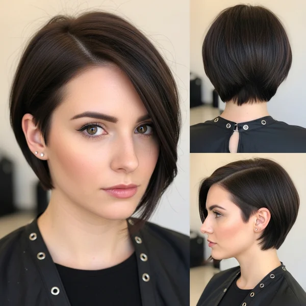 Stylish Short Bob Undercut