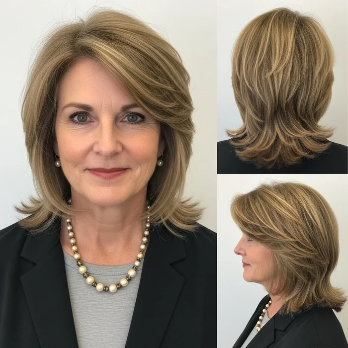 Tapered Layers for Thin Hair Over 60