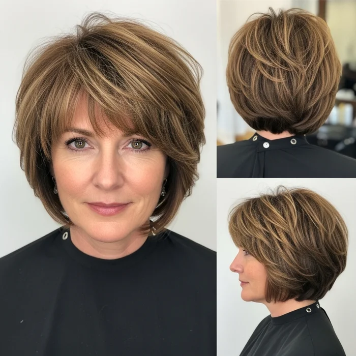 Textured Bob With Bangs