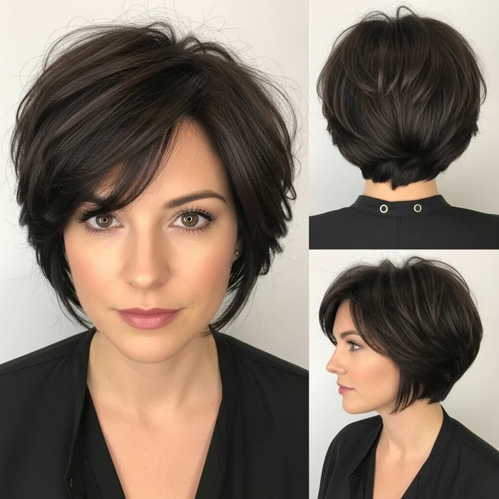 Textured Brunette Pixie Bob