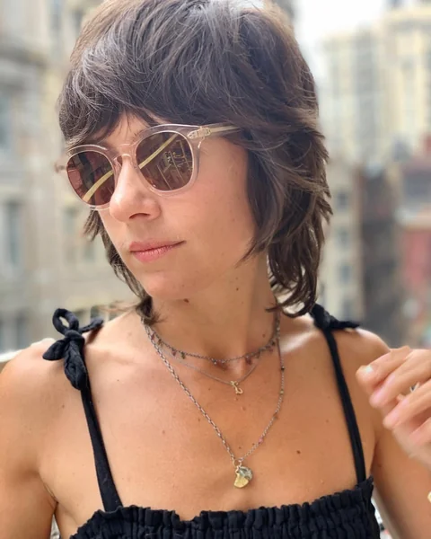 Textured Chin-Length Shag with Short Fringe