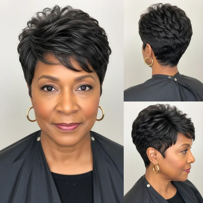 Textured Pixie For Black Women