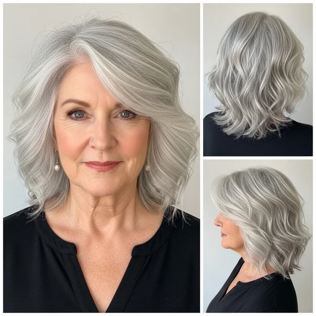 Tousled Silver Waves