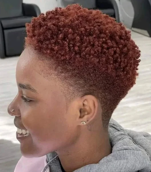 Vibrant Copper Tapered Cut with Natural Coils
