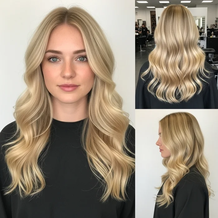 Warm Pale Blonde Waves