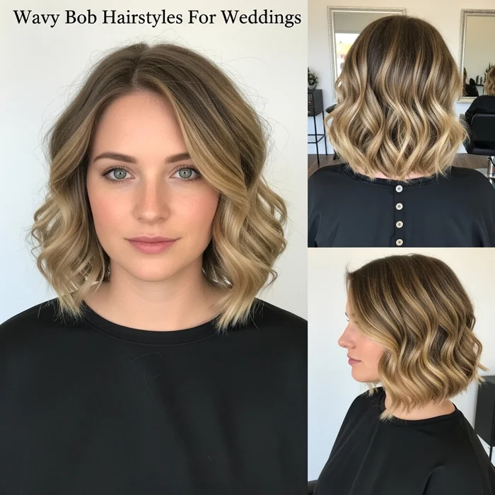 Wavy Bob Hairstyles For Weddings