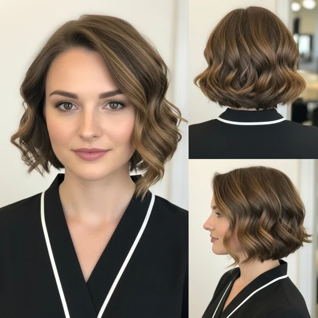 Wavy Short Hair Wedding Hairstyle