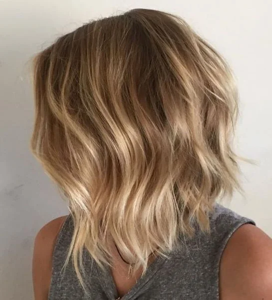 Wavy Textured Lived-In Lob Haircut