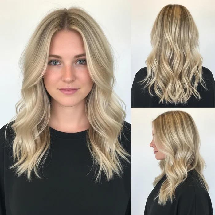 White Blonde Tousled Waves