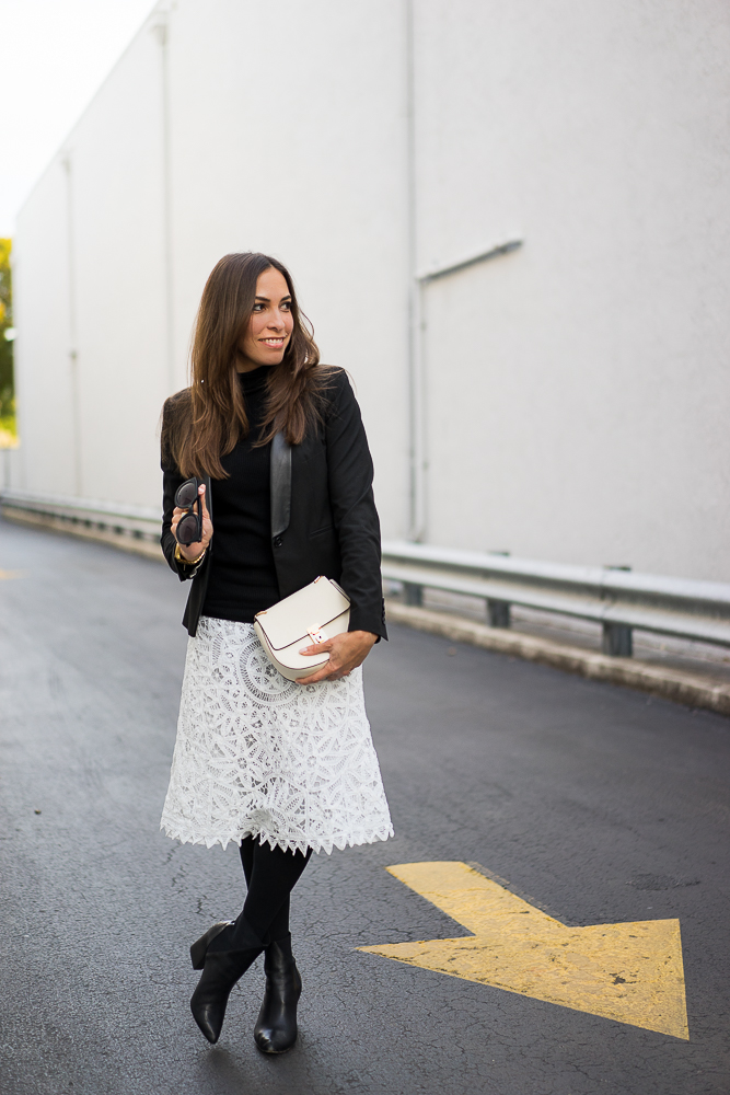 Another Way to Wear a White Lace Skirt - A Glam Lifestyle
