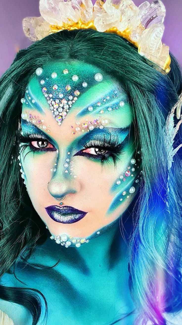 Sink or Swim makeup Revolution submission - insta @that_makeupgirl_hope | Pinterest | Mermaid makeup, Mermaid fantasy makeup, Fantasy makeup
