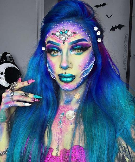 45 Mermaid Makeup Ideas for Halloween