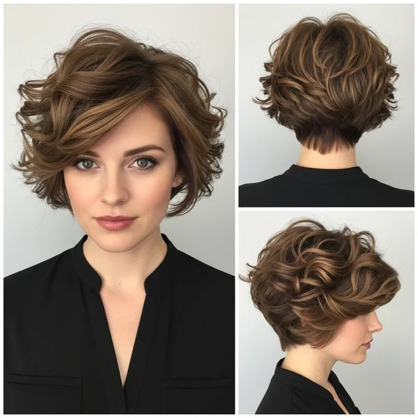 Asymmetrical Bob Short Curly Pixie Hairstyles