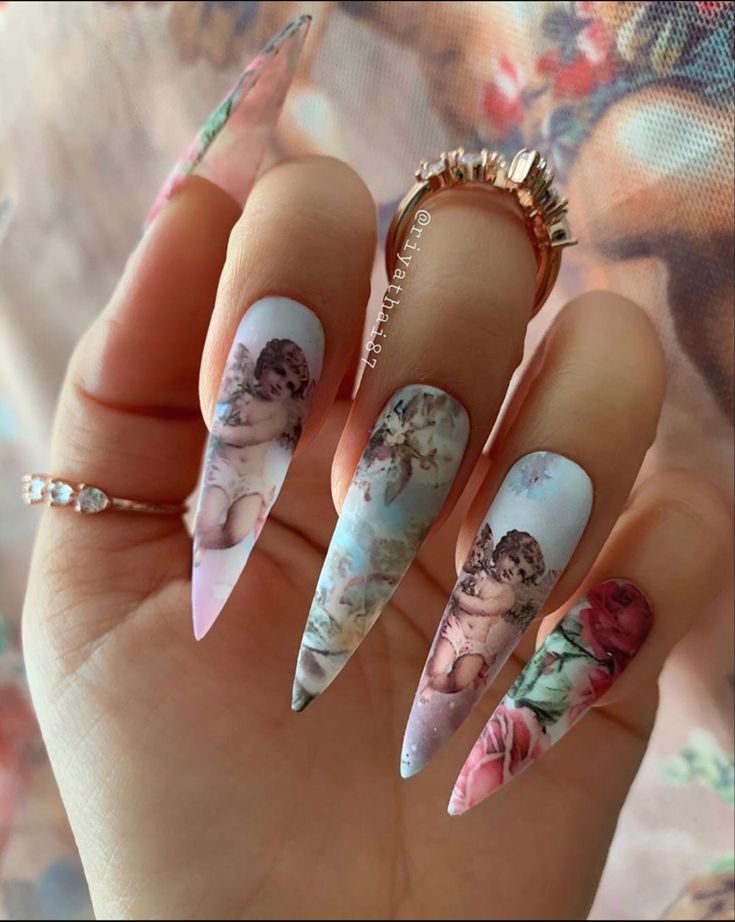 Angel nail art