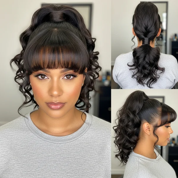 Barbie Ponytail With Curly Bang