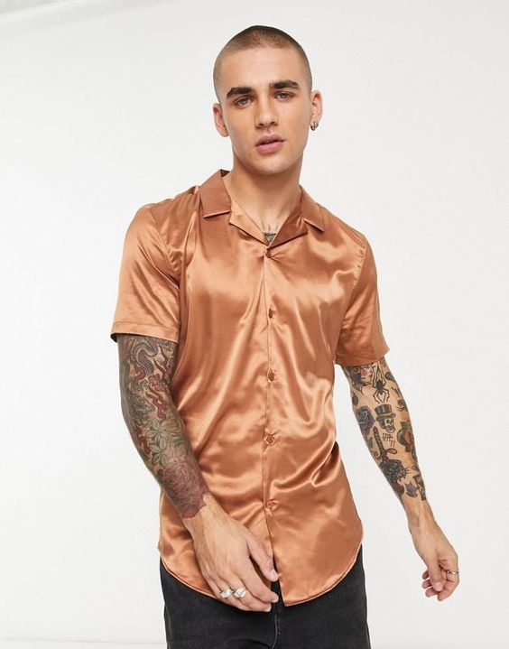 Men's satin T-shirt Men's satin T-shirt