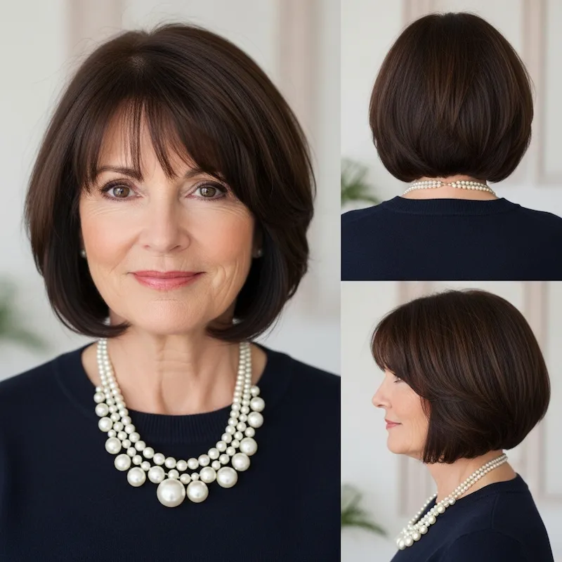 Classic Brunette Bob