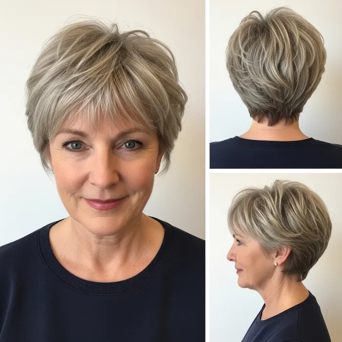 Tousled Pixie with Bangs