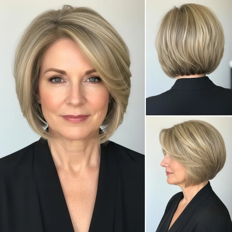 Bob hairstyles for women over 60 with fine hair