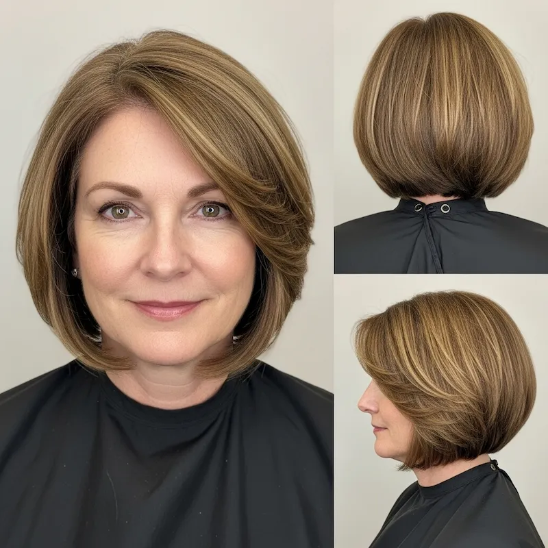 Medium bob hairstyles for women over 60