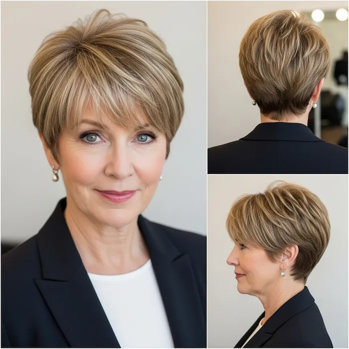 Pixie with Long Bangs