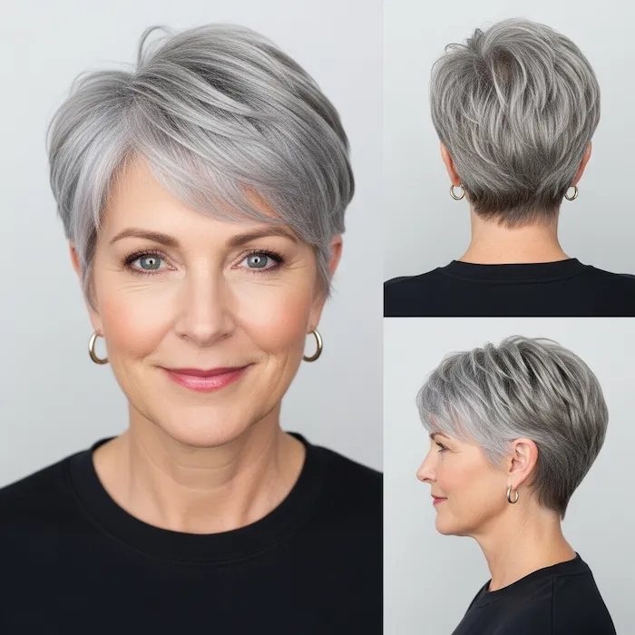 Short Silver Pixie