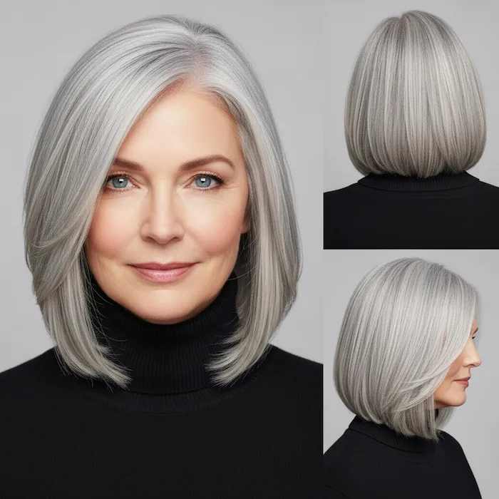Straight Silver Bob