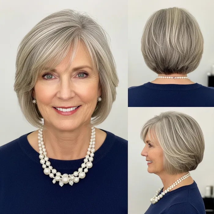 short hairstyles for women over 60 with fine straight hair medium