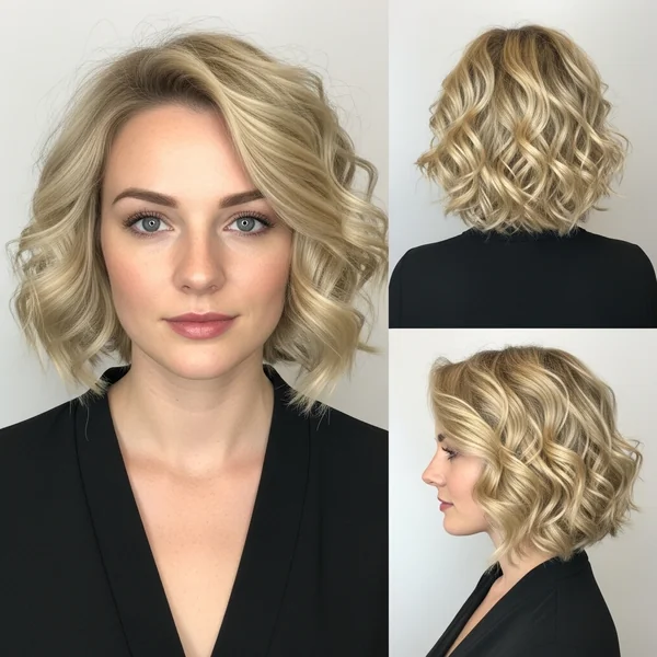 Blonde Curly Bob Hairstyles