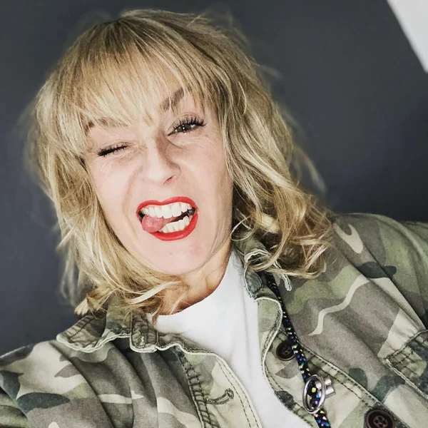 Blonde Shaggy Bob with Wispy Bardot Bangs