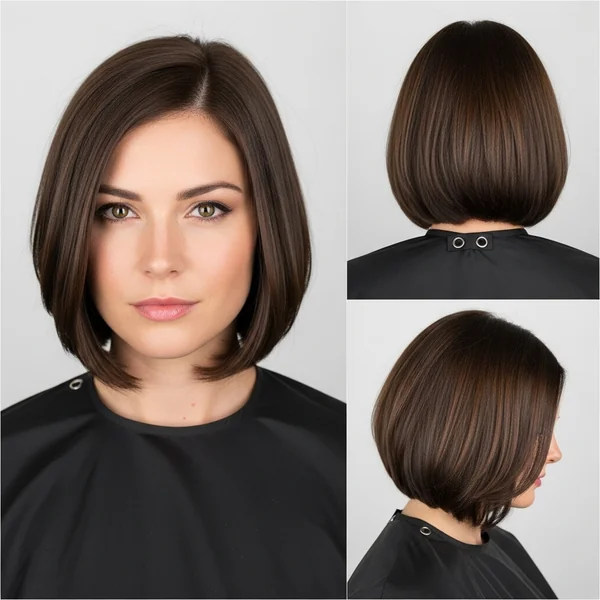 Bob Haircut For Fine Hair Brown