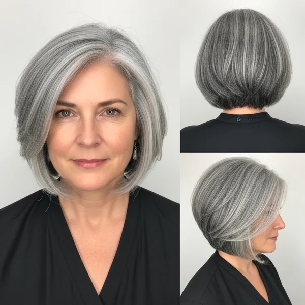 Bob Haircuts For Women Over 50 Grey Hair