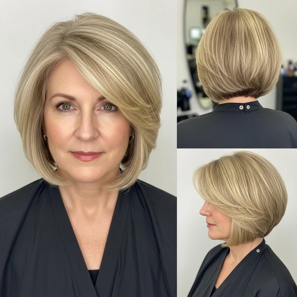 Bob Haircuts For Women Over 50 With Fine Hair