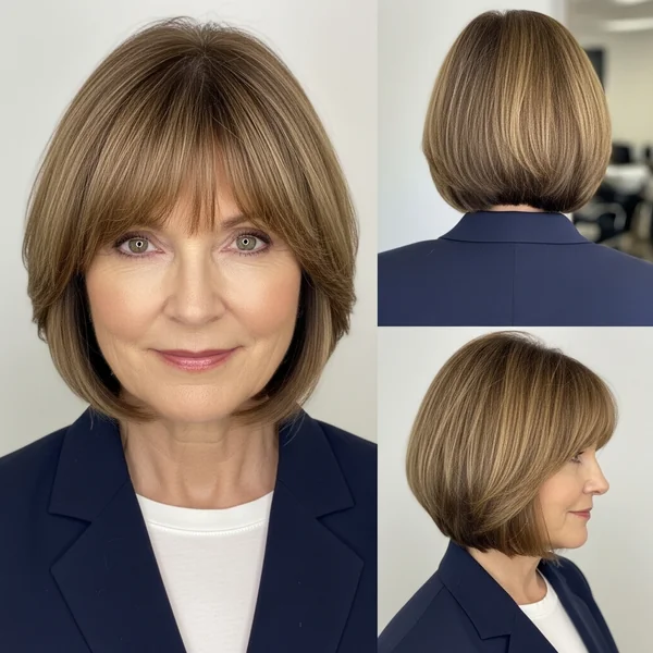 Bob Haircuts With Bangs For Women Over 50