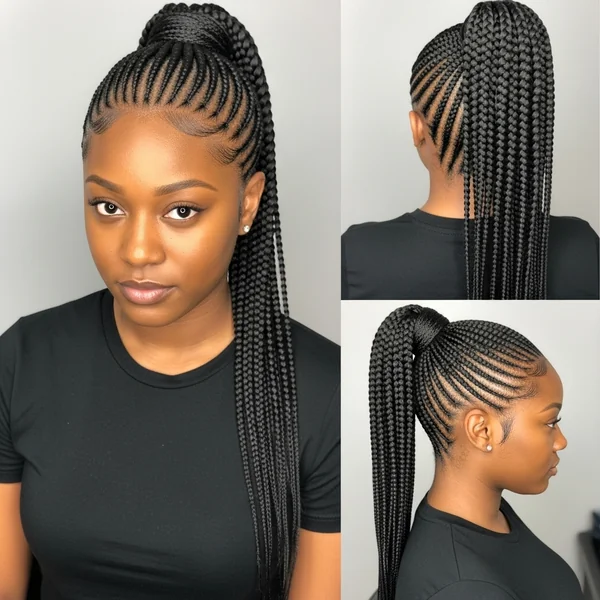 Braided Ponytail Hairstyles Black Women