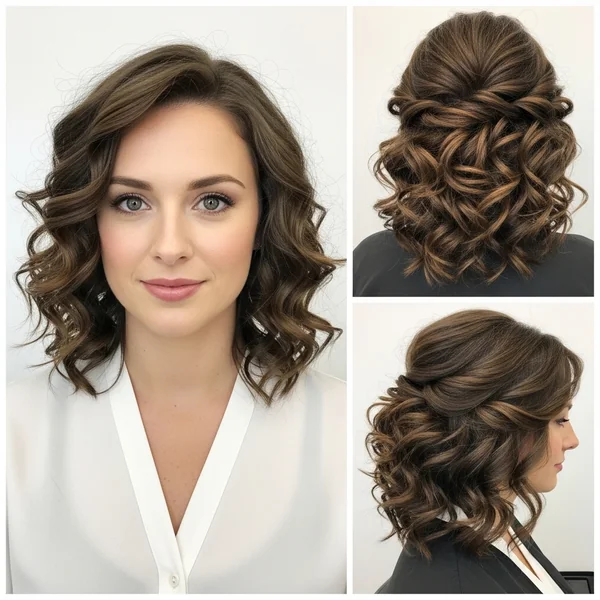 Bridesmaid Hairstyles Medium Length Curly