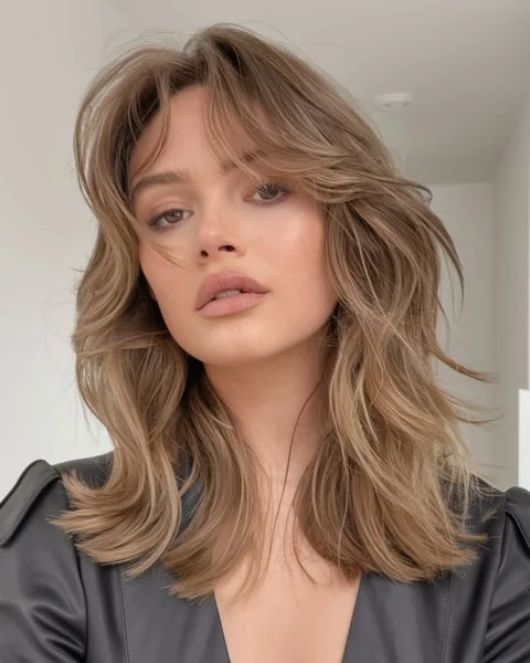Bronde Medium Butterfly Cut with Sweeping Volume