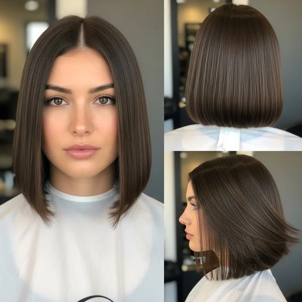 Brown Bob Haircut Straight