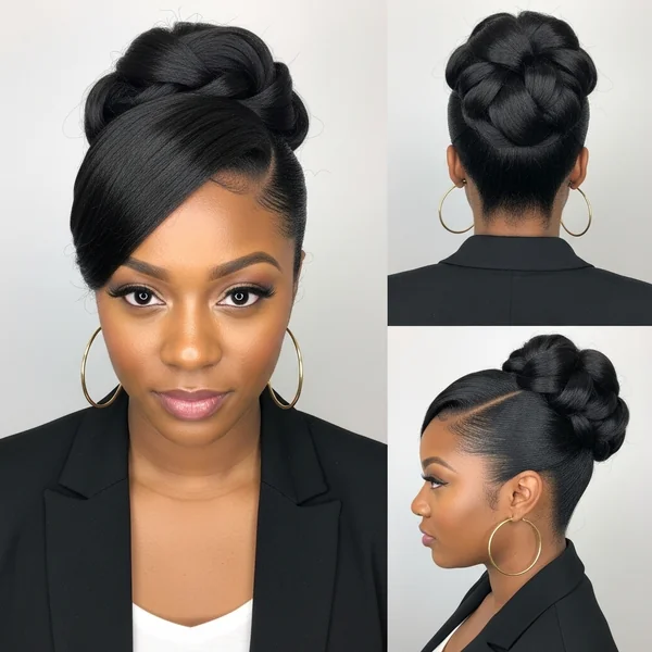 Bun Hairstyles for Black Women Prom