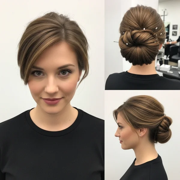 bun hairstyles for wedding short hair