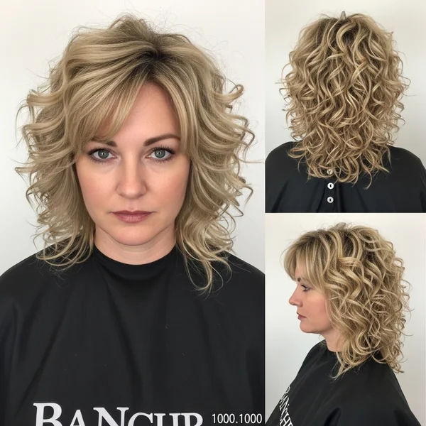Butterfly Haircut Curly Hair Blonde